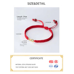 Eight Red Thread for Hand Women'S Bracelets 925 Sterling Silver Bracelets for Women Red Rope Silver Bracelet 925 Women