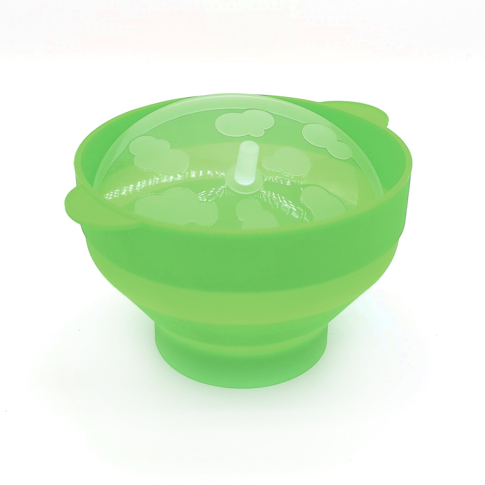 Kitchen Microwave Oven Popcorn Machine Silicone Small Popcorn Bucket Bowl with Cover Foldable