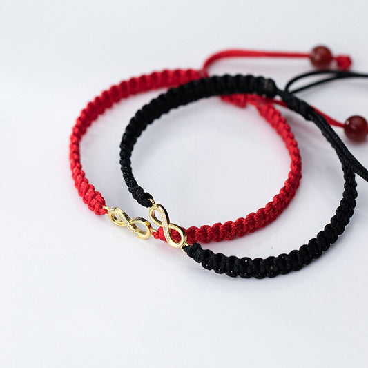 Eight Red Thread for Hand Women'S Bracelets 925 Sterling Silver Bracelets for Women Red Rope Silver Bracelet 925 Women