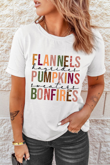 FLANNELS PUMPKINS BONFIRES Graphic Tee - Drew Bryant